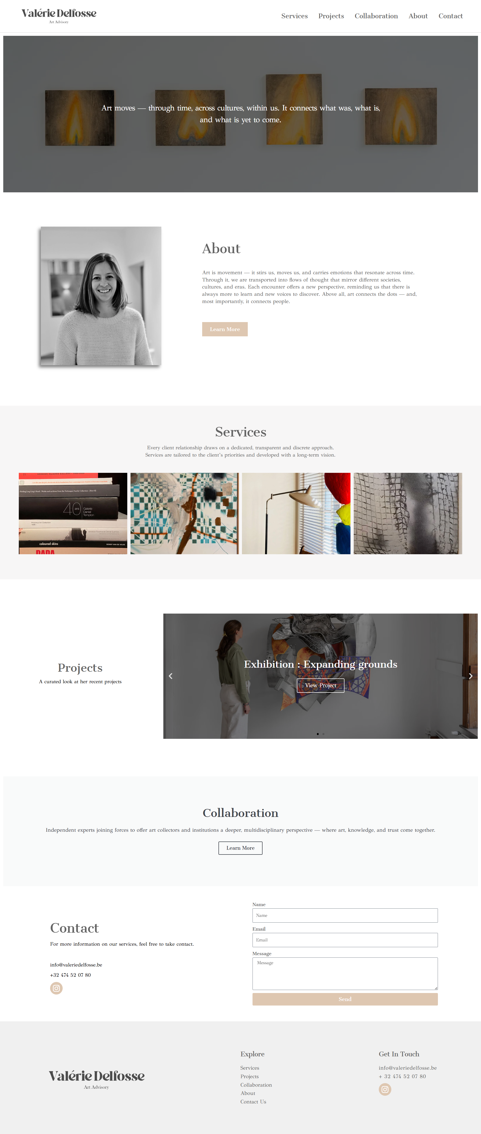 After image of Valérie Delfosse website